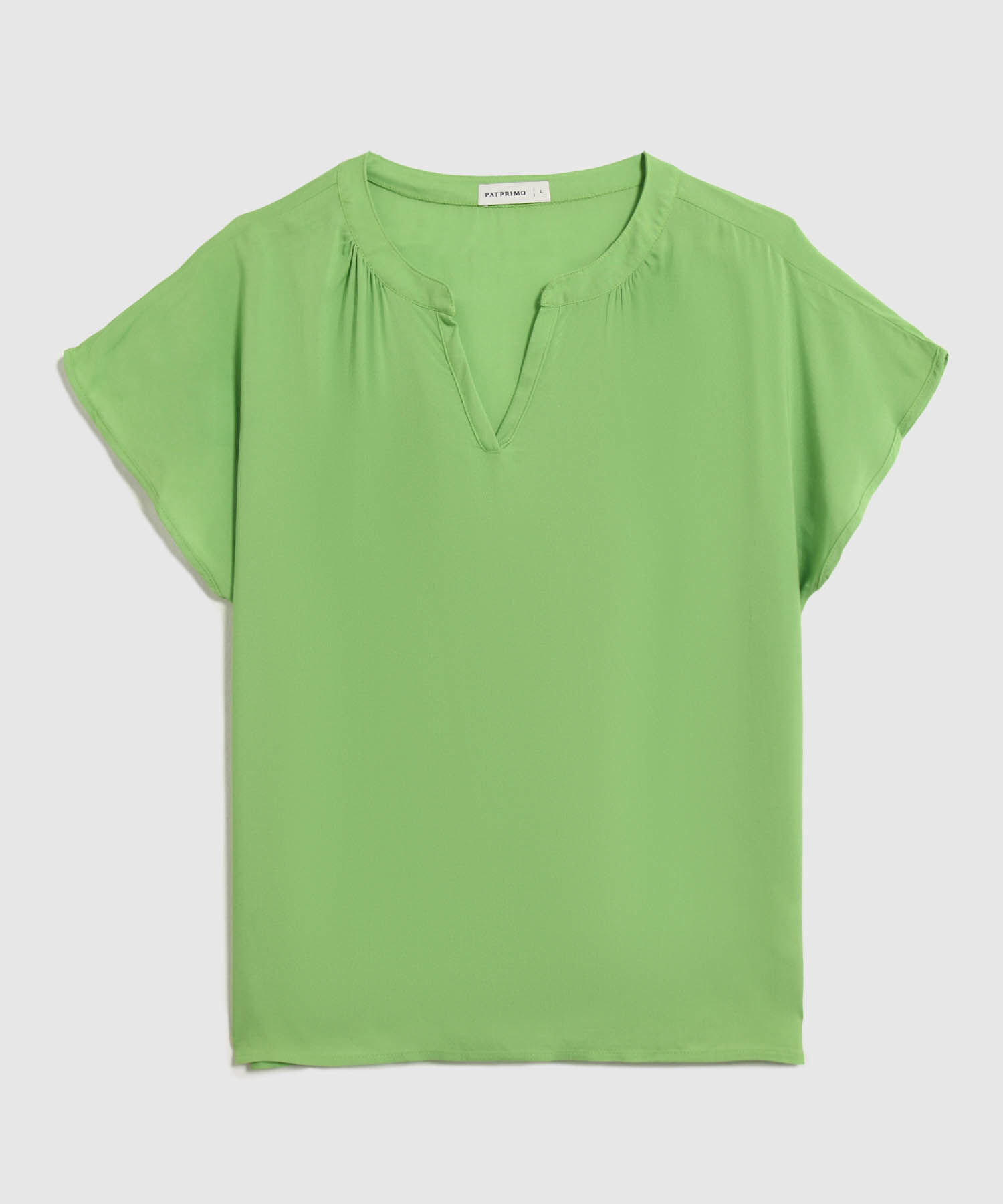 Blusa Manga Corta Con Escote En V