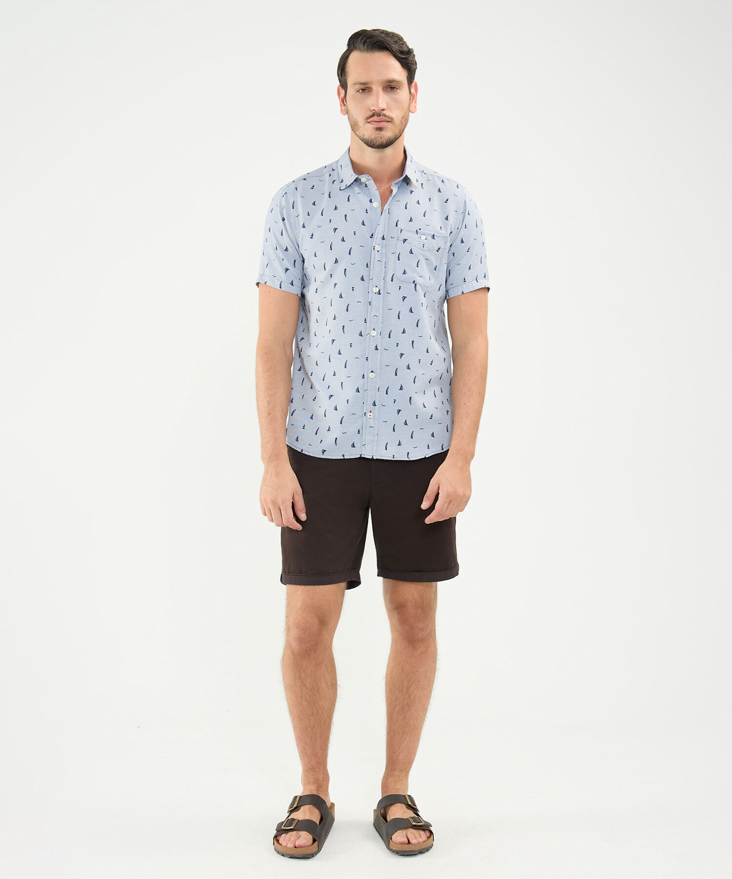 Camisa Estampado de Barcos