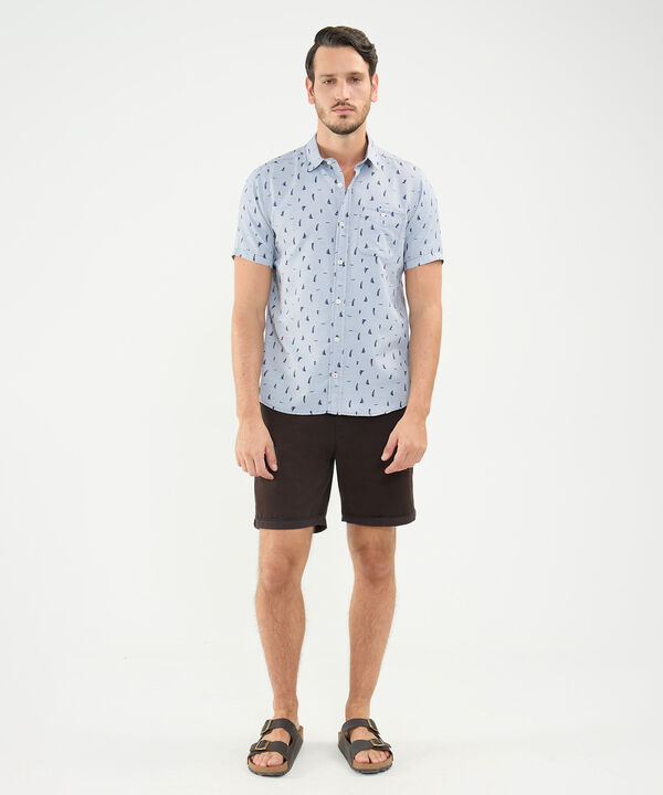 Camisa Estampado de Barcos