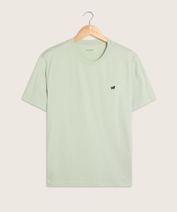 Camiseta Unicolor Cuello Redondo