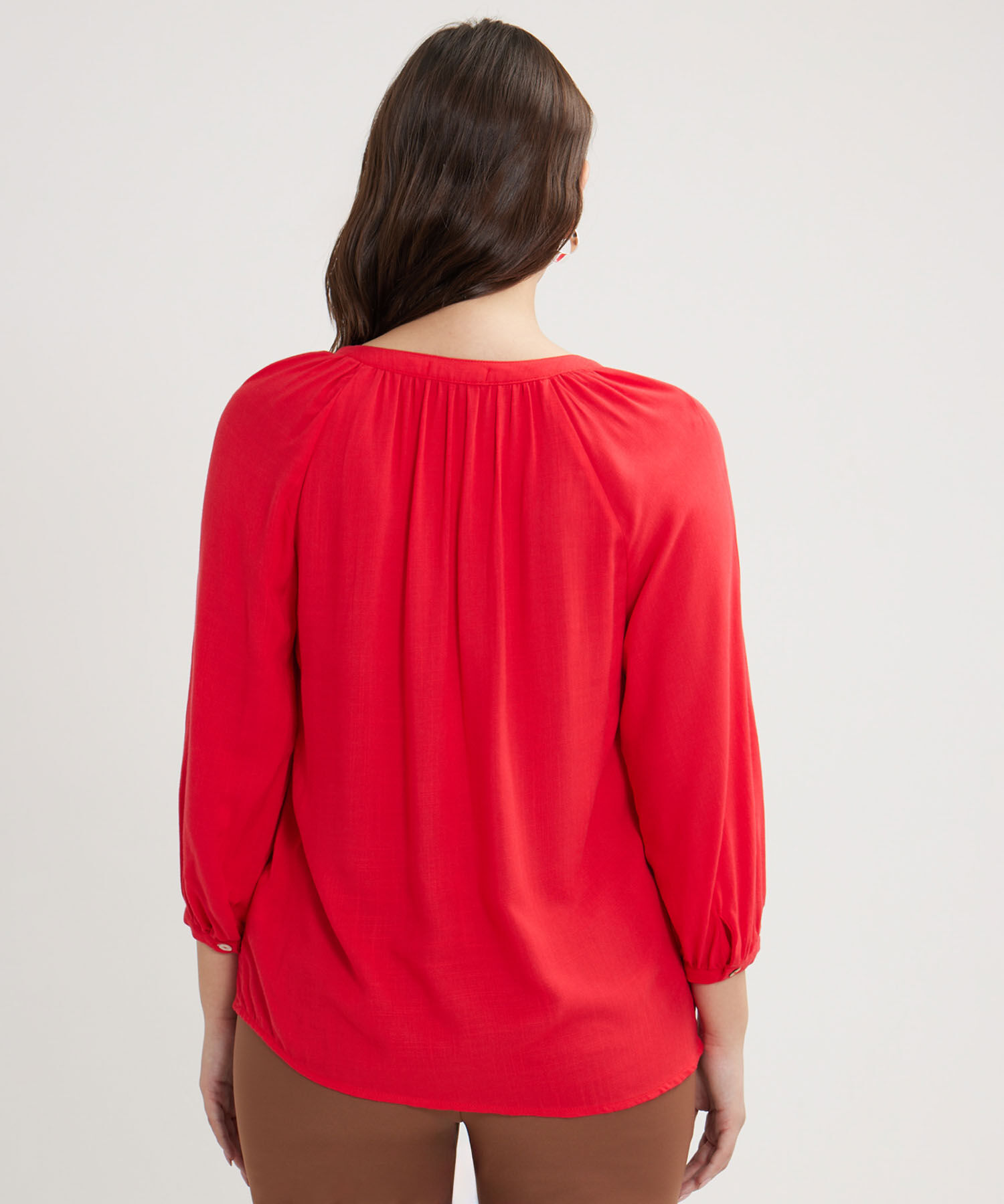 Blusa Manga 3/4 Cuello Neru Unicolor