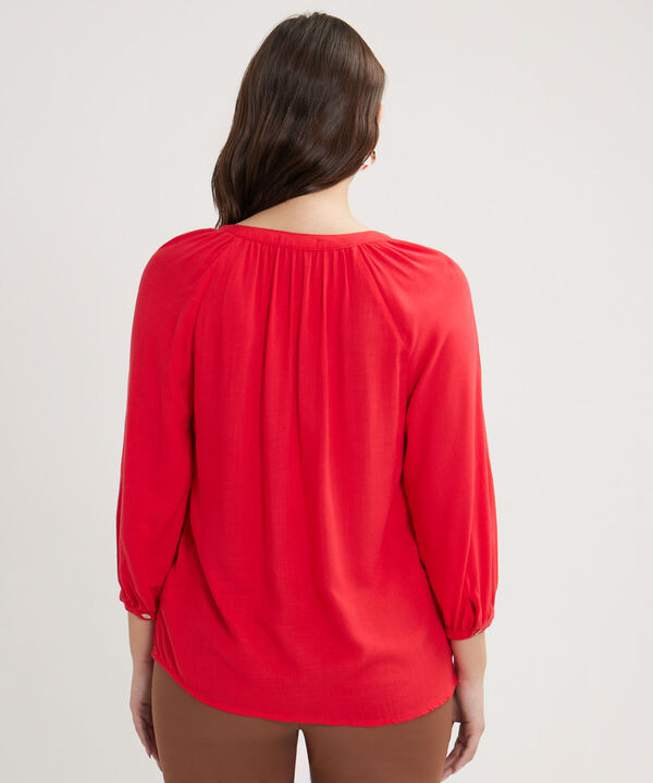 Blusa Manga 3/4 Cuello Neru Unicolor