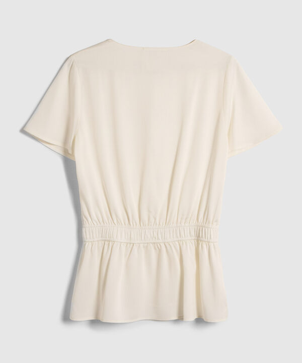 Blusa Cruzada Con Ajuste El&aacute;stico Para Mujer