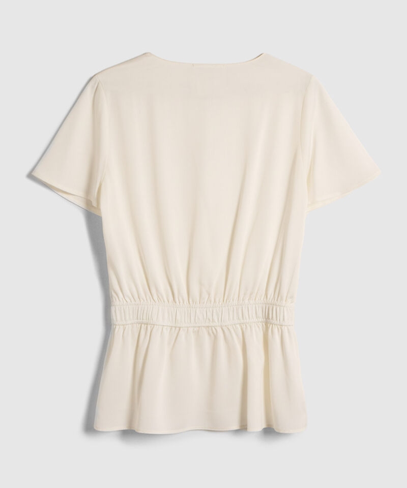 Blusa Cruzada Con Ajuste El&aacute;stico Para Mujer