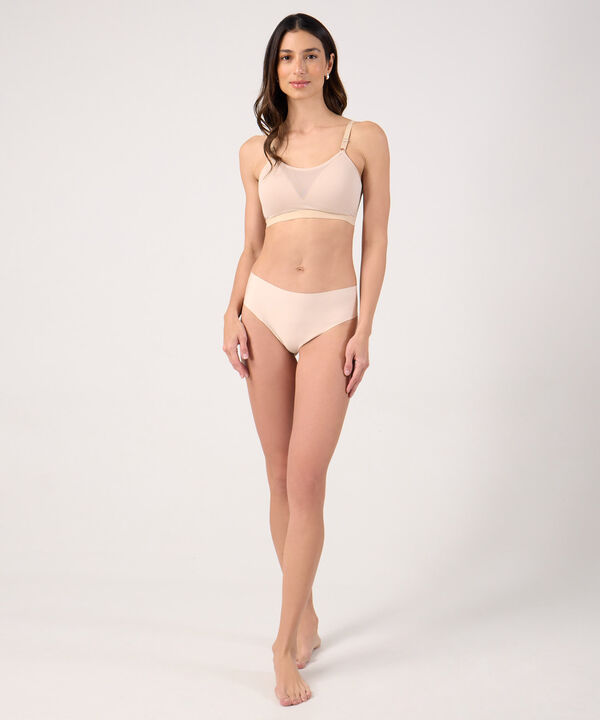 Brasier Malva Con Tull Y Copa Triangular