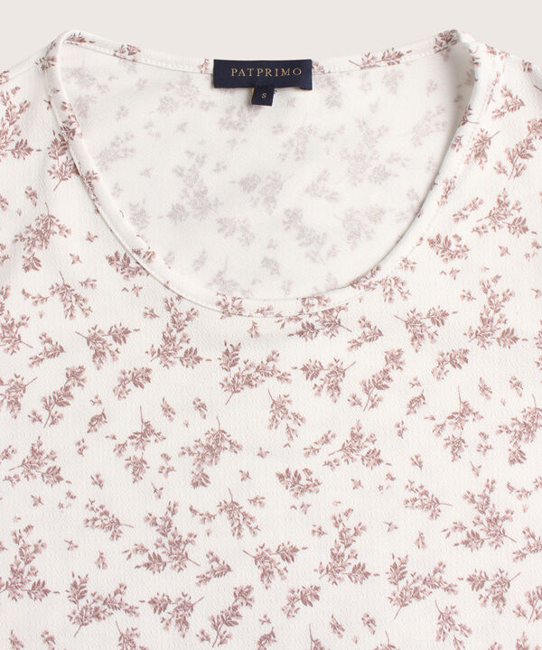 Camiseta Estampada Con Ruche