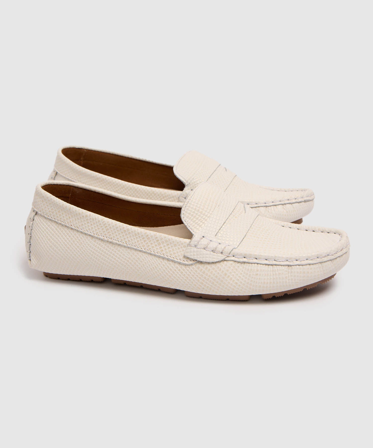 Zapatos Tipo Mocas&iacute;n Con Textura Micrograbada Para Mujer