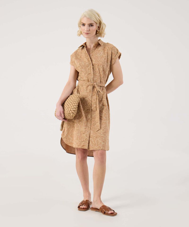 Vestido Camisero Con Estampado