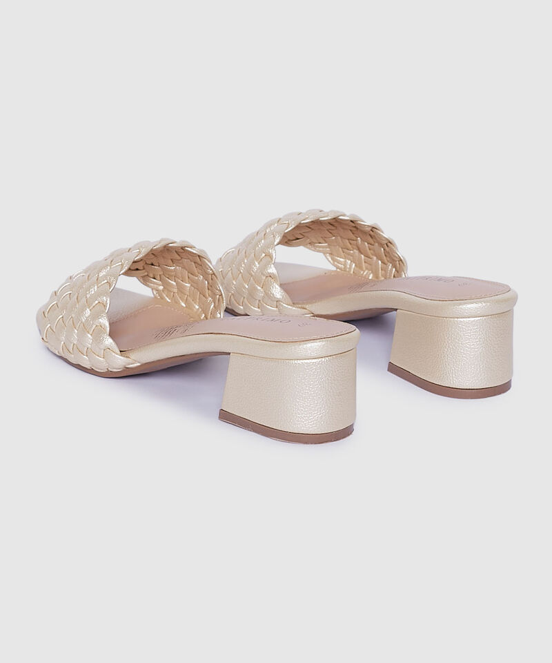 Sandalias Tejidas Metalizadas