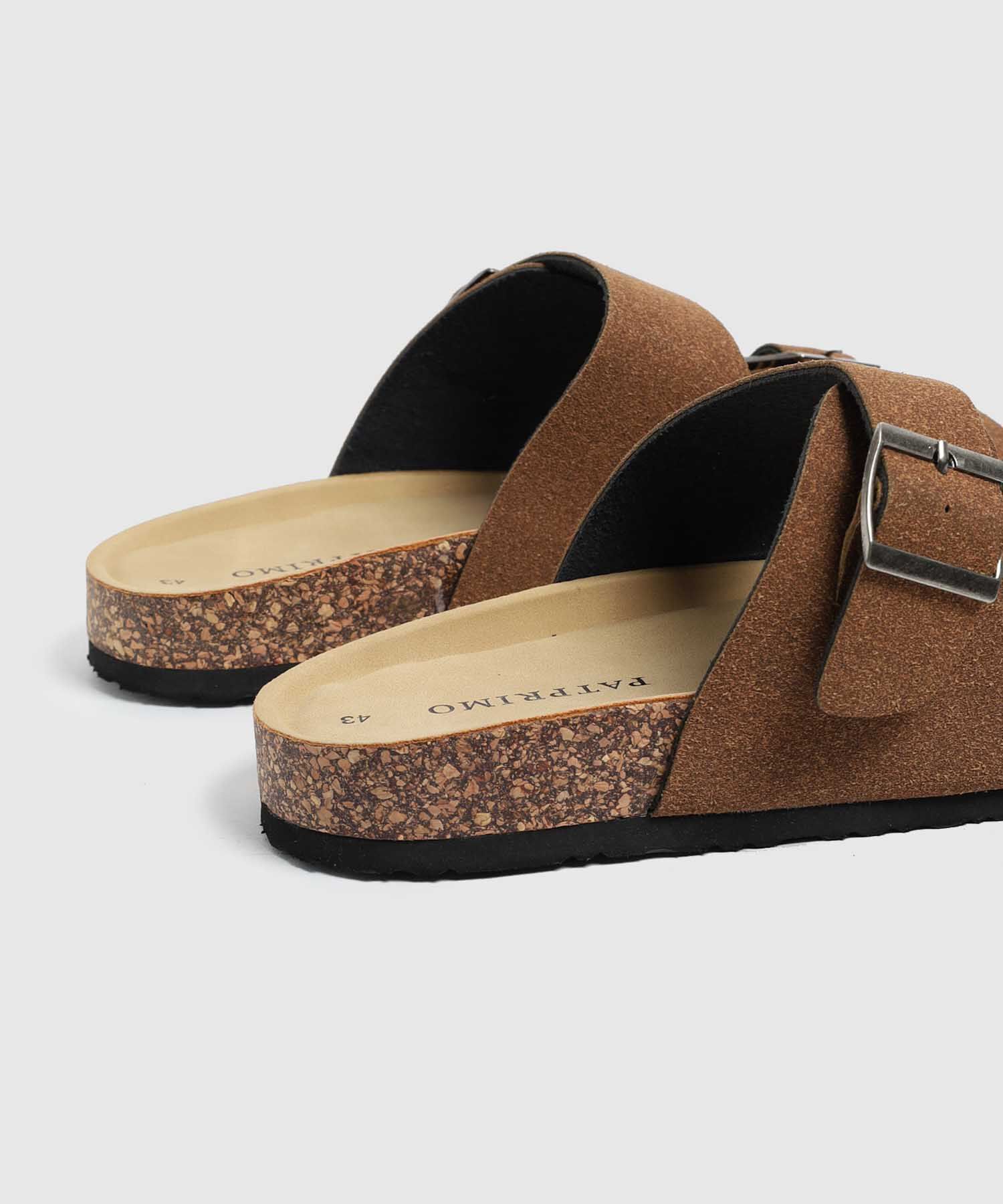 Sandalias Con Doble Hebilla Hombre