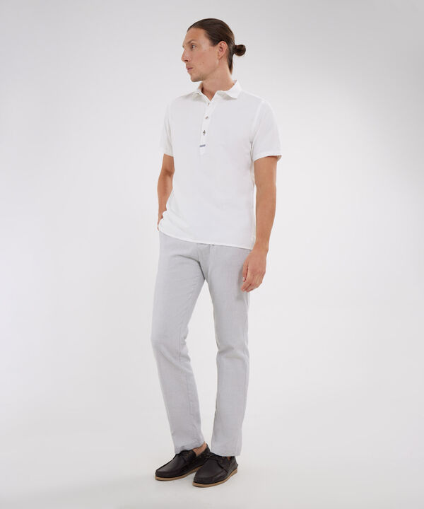 Camisa Manga Corta Con Media Pechera image number null