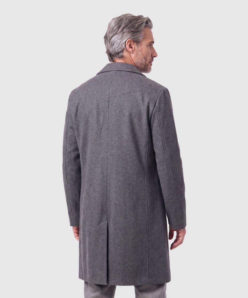Abrigo Largo Con Solapa Para Hombre