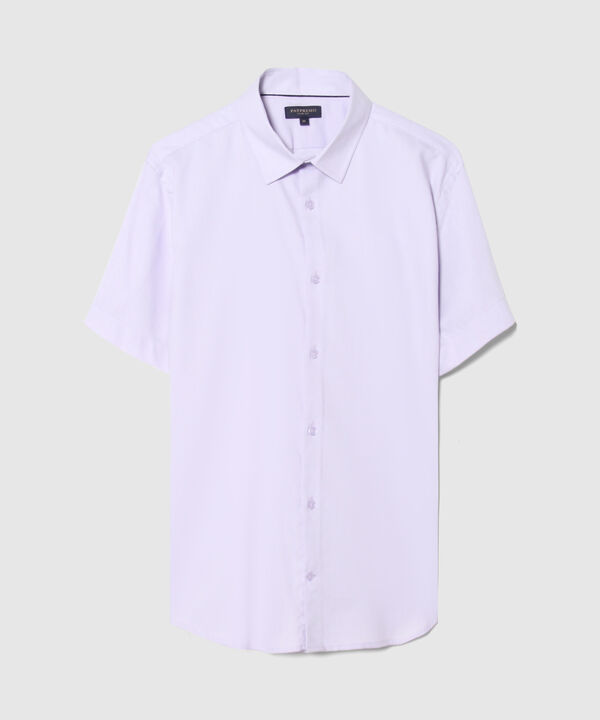 Camisa Manga Corta Preteñida Cuello Formal Corto Slim Fit