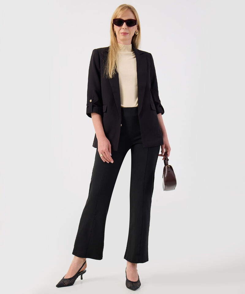 Leggings Mujer Talle Alto Botones Decorativos