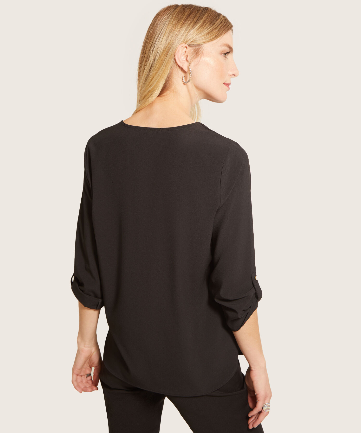 Blusa Unicolor Manga 3/4