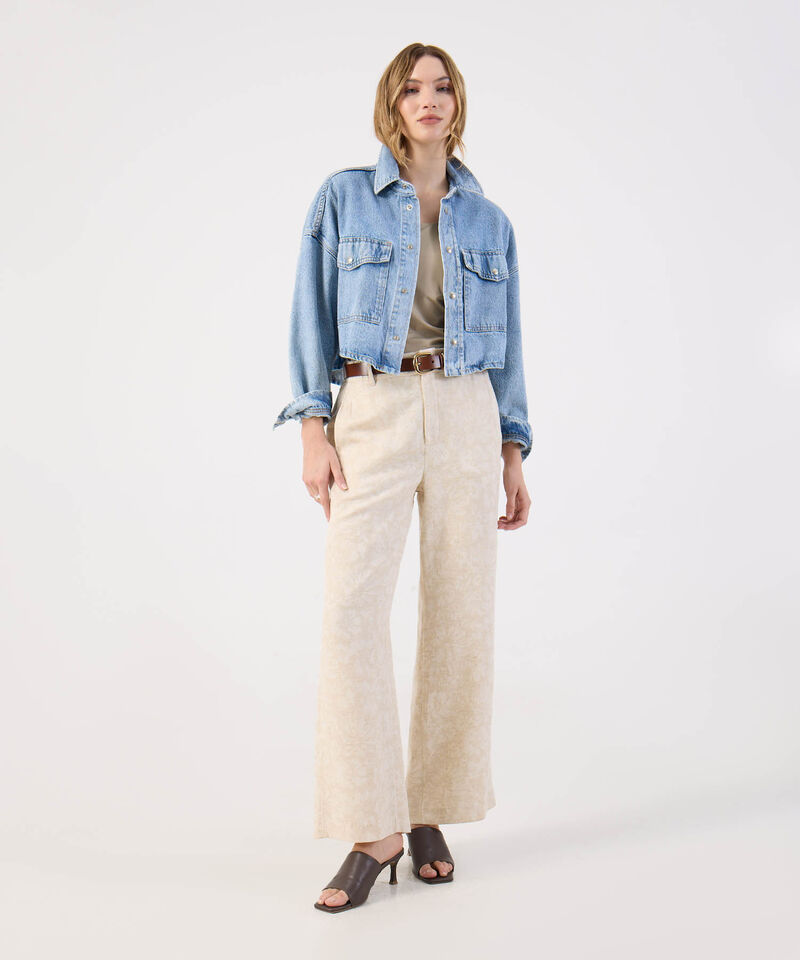 Pantalón Recto de Tejido Suave