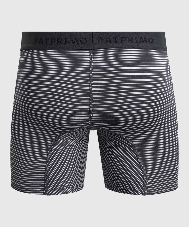 B&oacute;xer Medio Con Estampado De Rayas Horizontales Para Hombre