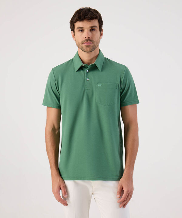 Polo Con Bolsillo Unicolor Para Hombre image number null