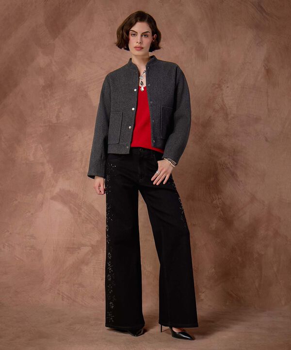 Chaqueta Corta Estilo Boxer image number null