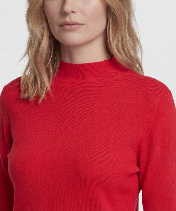 Saco Tejido Cuello Alto para Mujer