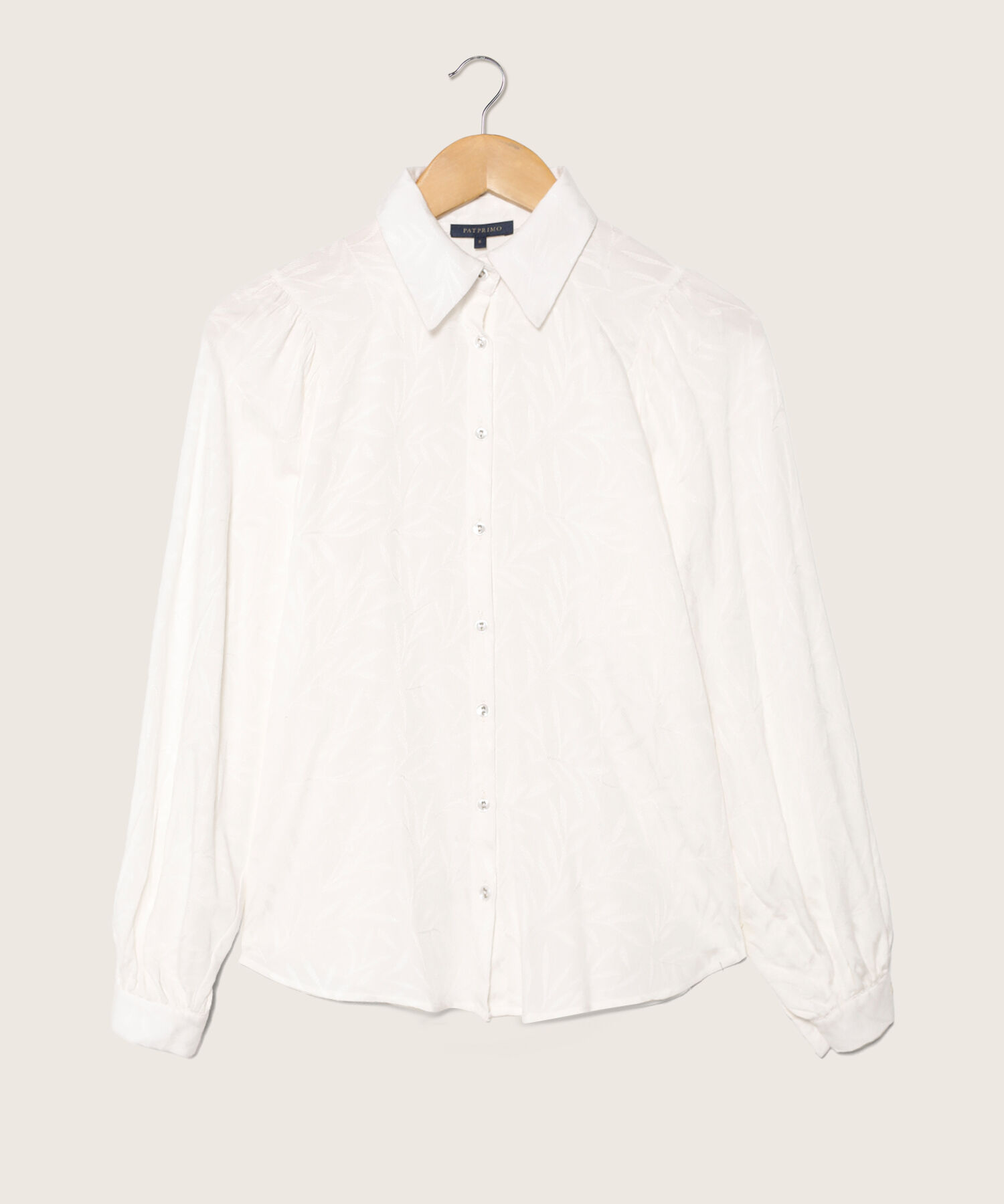 Camisa Manga Larga Con Fruncido En Cabeza De Manga