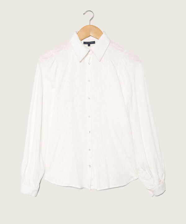 Camisa Manga Larga Con Fruncido En Cabeza De Manga