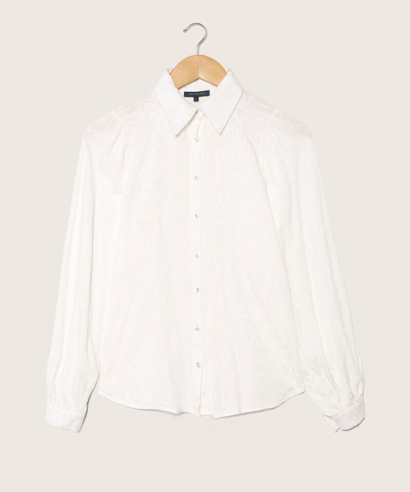 Camisa Manga Larga Con Fruncido En Cabeza De Manga