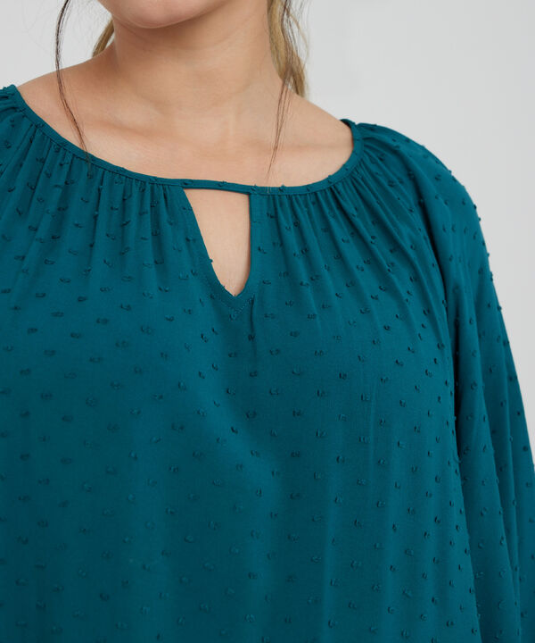 Blusa Manga Corta Acampanada