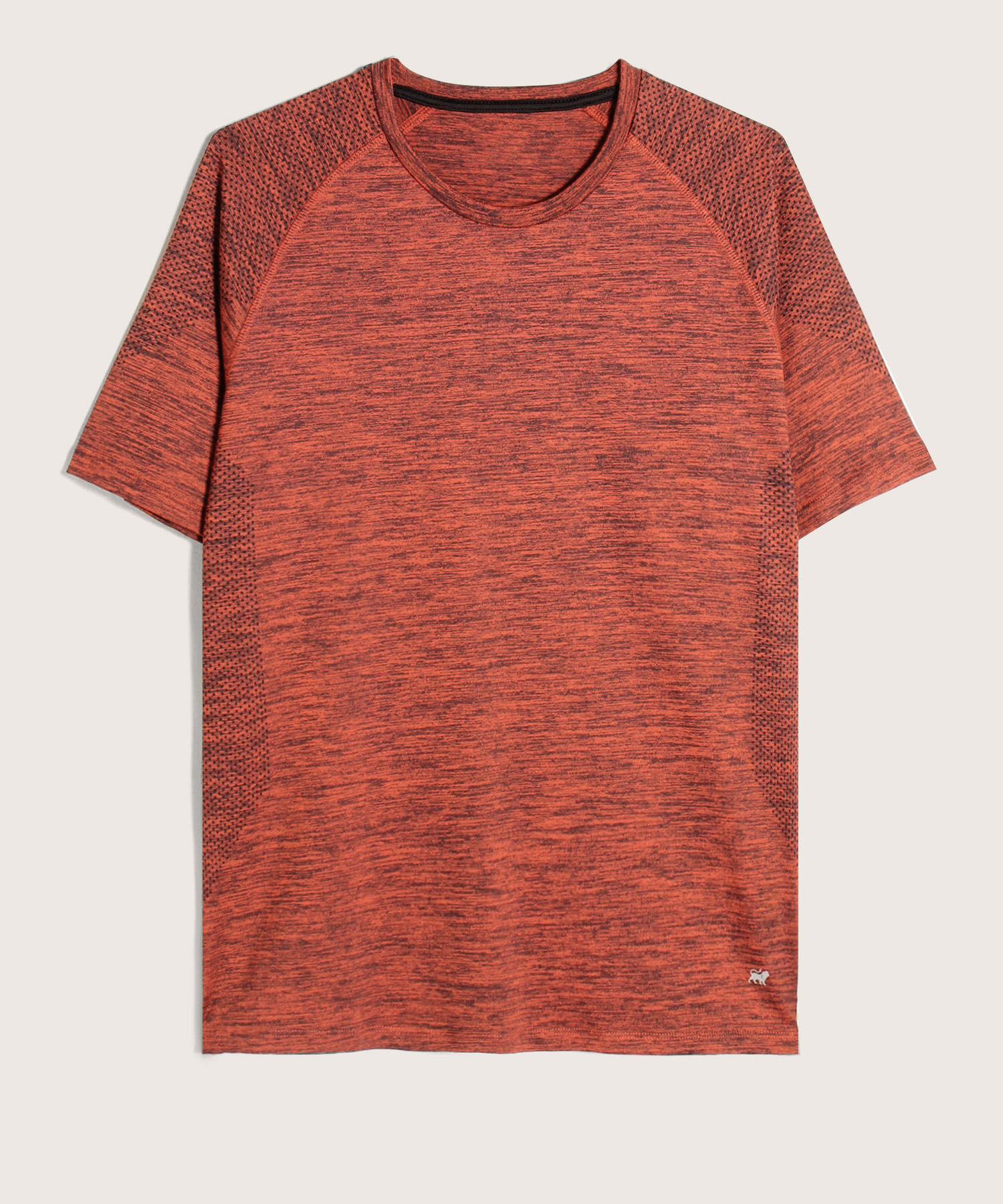 Camiseta Manga Corta Ranglan, Cuello Redondo, Textura Jaspe Sublimada