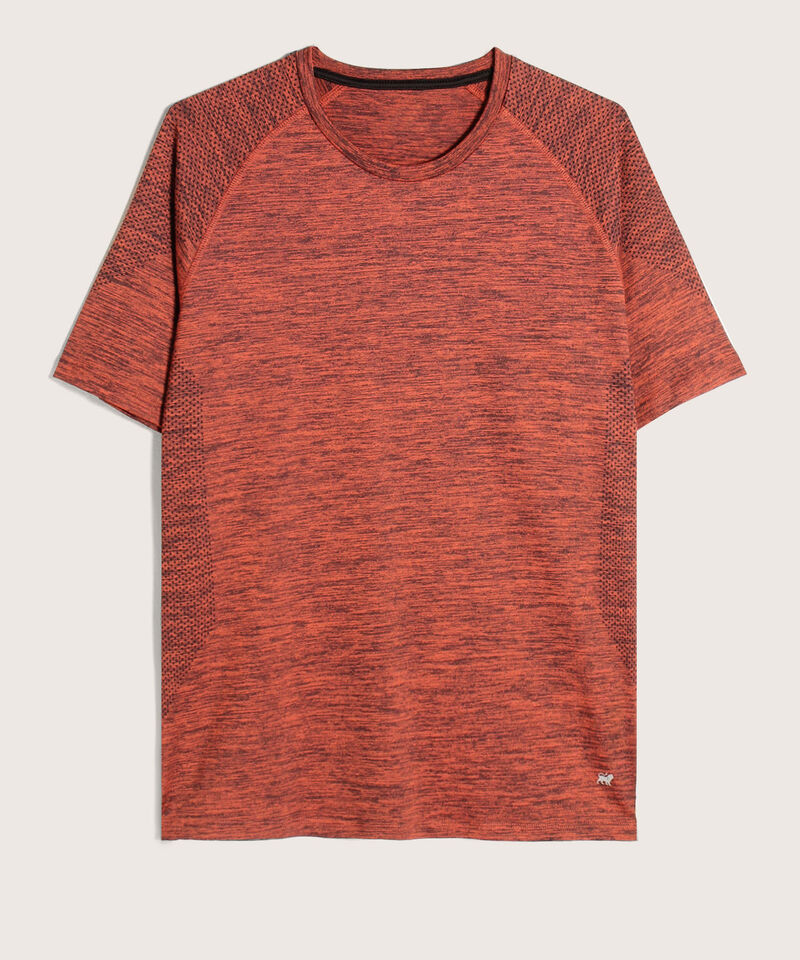 Camiseta Manga Corta Ranglan, Cuello Redondo, Textura Jaspe Sublimada