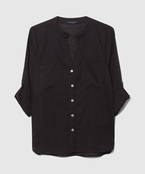 Blusa Manga ¾ en Lino