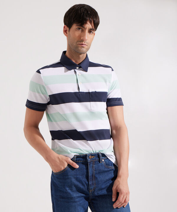 Polo  Cuello Duro, Con Bolsillo Y Silueta Slim Fit, Campiello