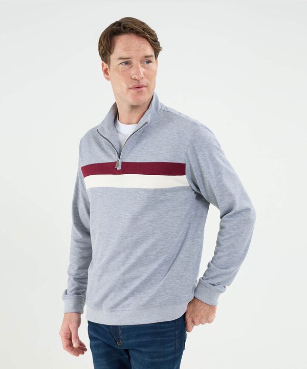 Buso Cuello Alto Con Cortes En Contraste Para Hombre image number null