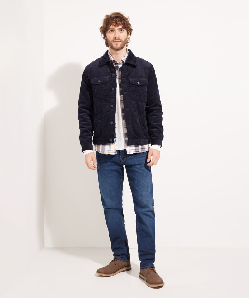 Chaqueta Truker Tejido De Pana Y Acolchado Interno