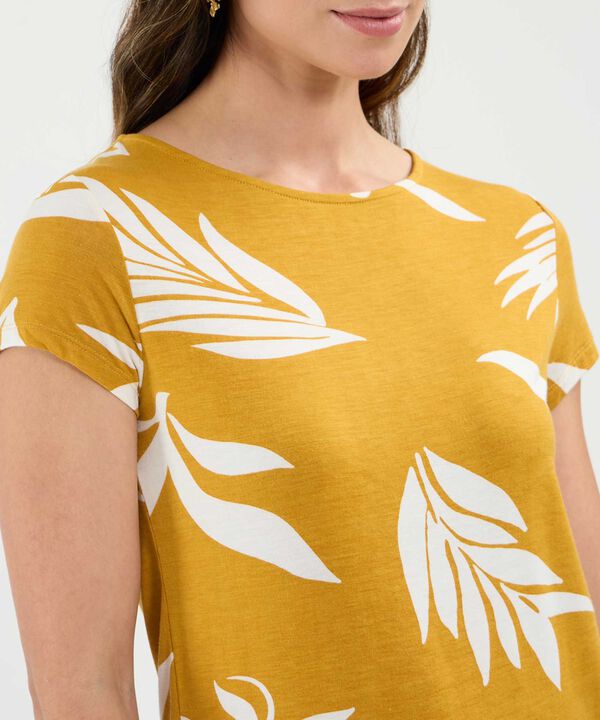 Camiseta Estampado de Hojas