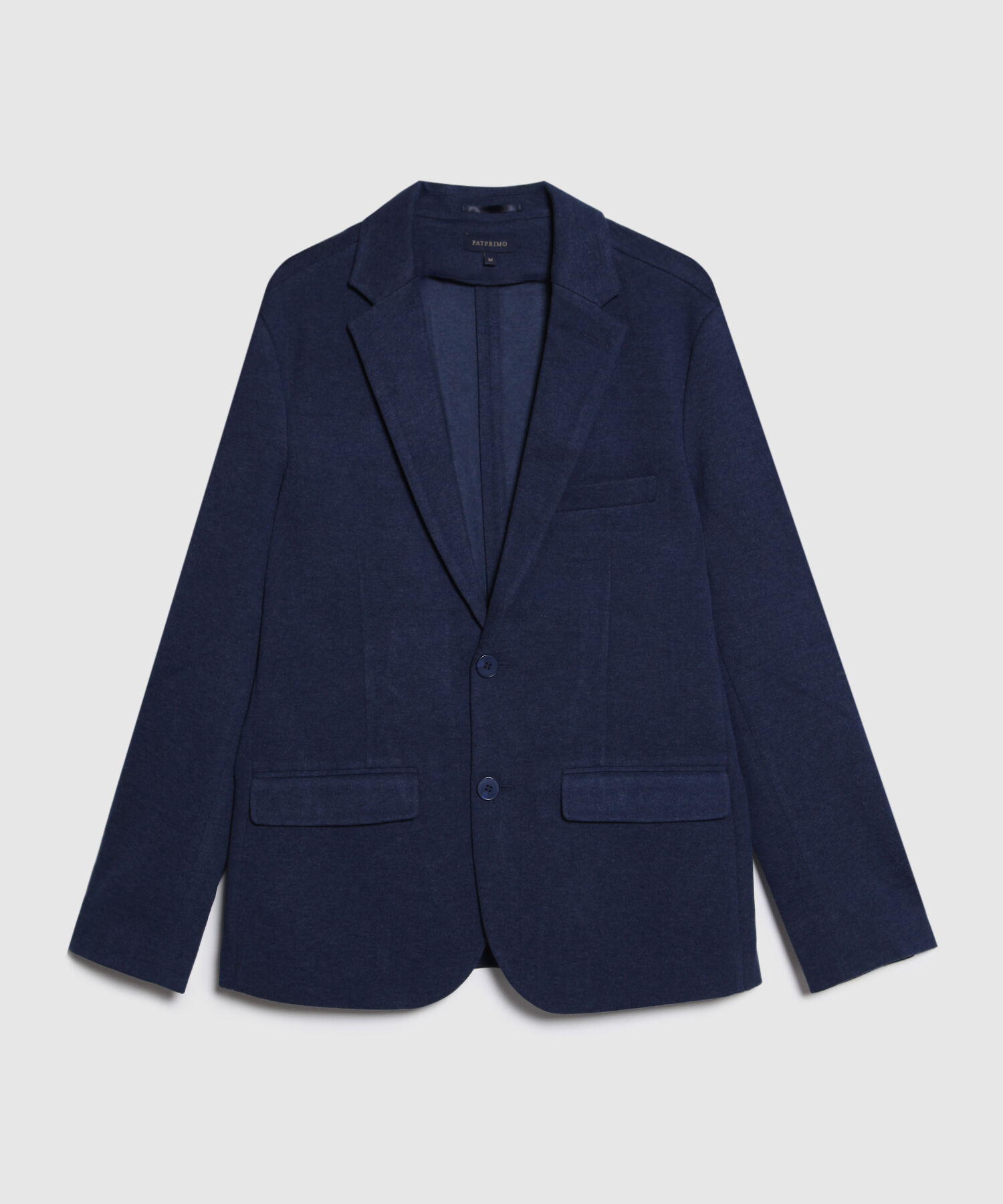 Blazer Manga Larga En Punto Con Bolsillos En Frente