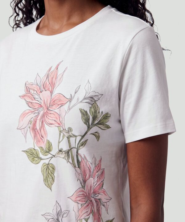 Camiseta Estampada Manga Corta Para Mujer