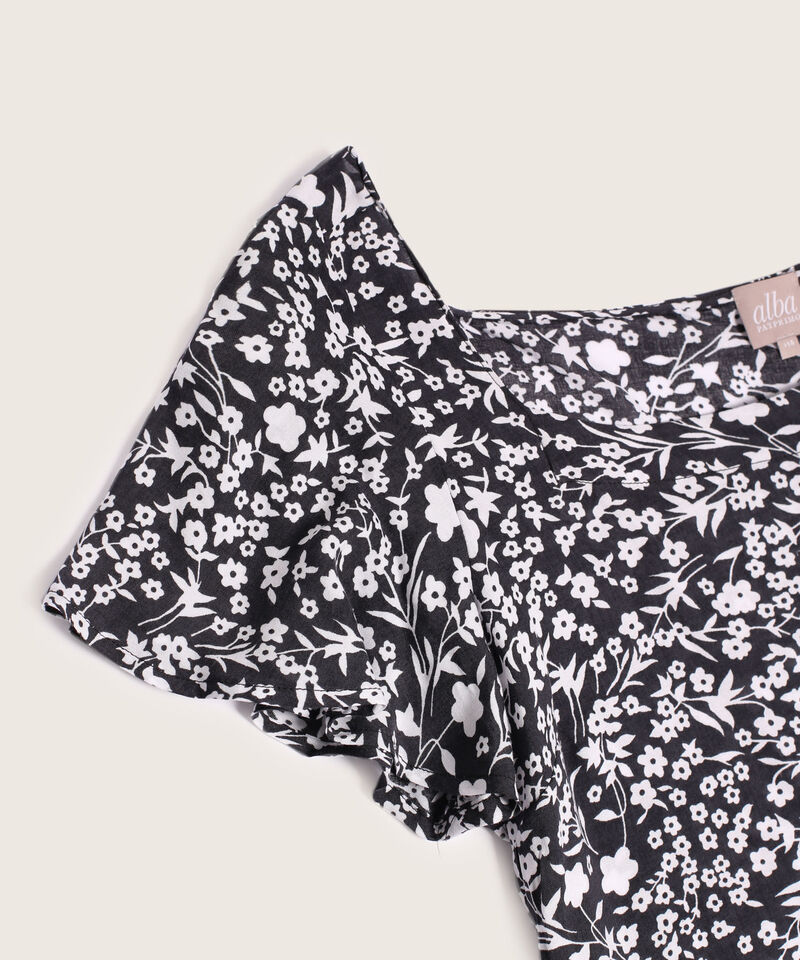Blusa Estampada Manga Corta