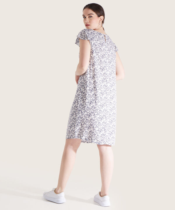 Vestido Manga Corta Estampado