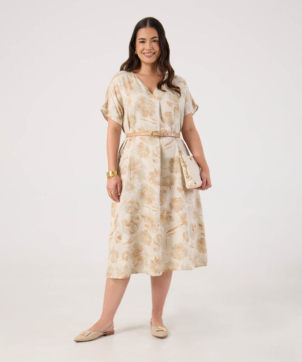Vestido Estampado Manga Corta image number null