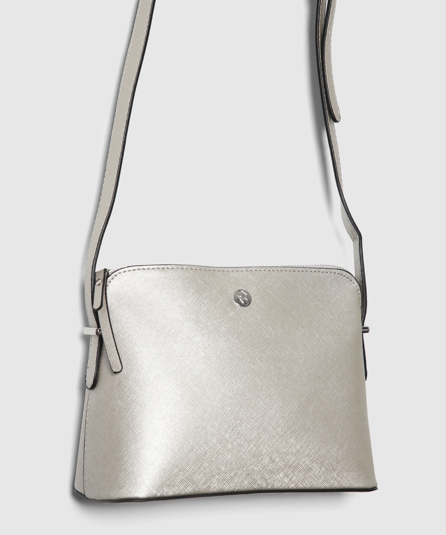 Bolso de Mano en Efecto Metalizado