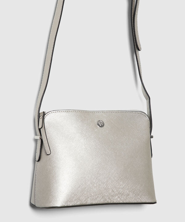 Bolso de Mano en Efecto Metalizado image number null