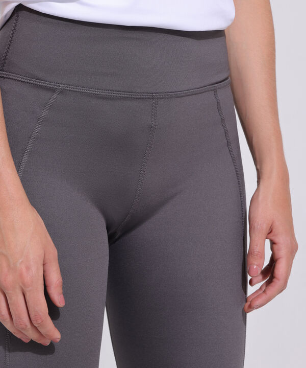 Leggings Básico Largo Skinny Long Tiro Alto Con Cortes Anatómicos Unicolor, Sport Líneas image number null