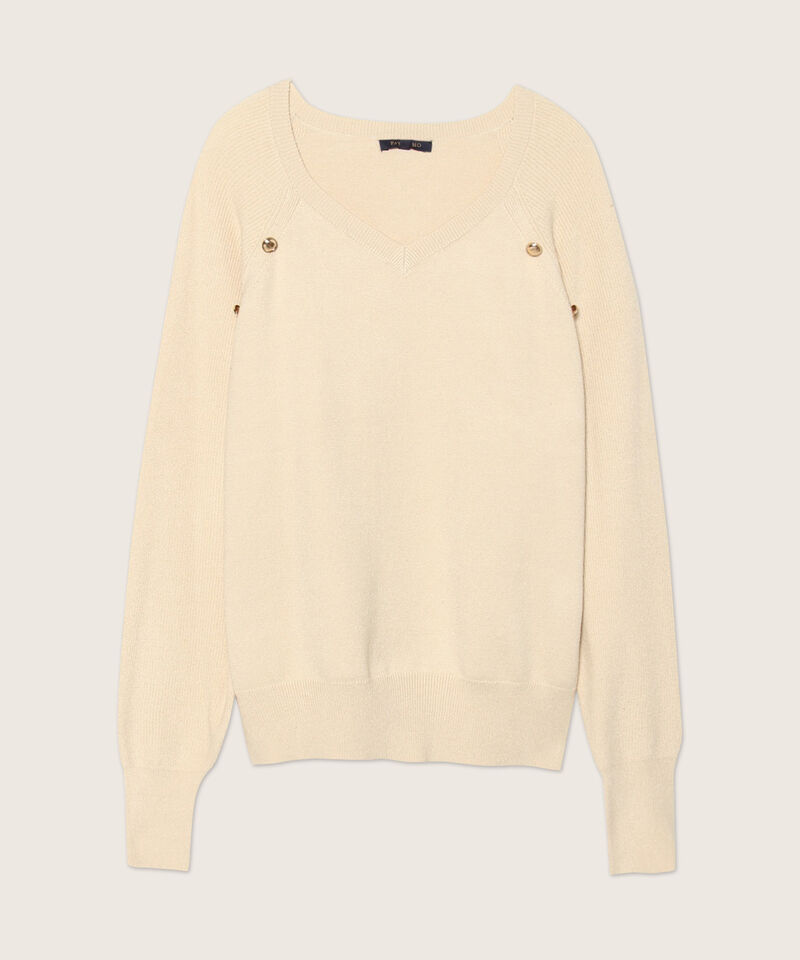 Saco Manga Larga Cuello V Con Botones
