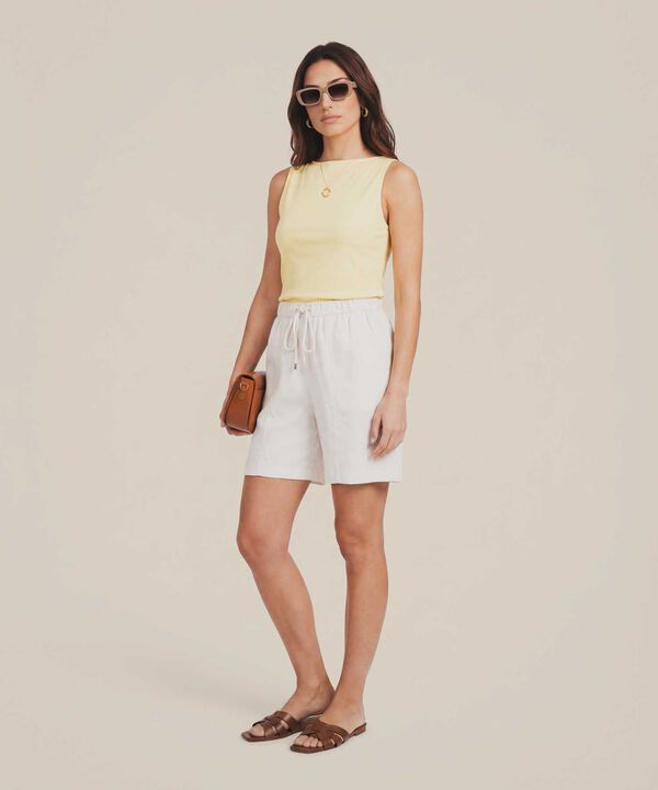 Camiseta Sisa de Cuello Bote para Mujer