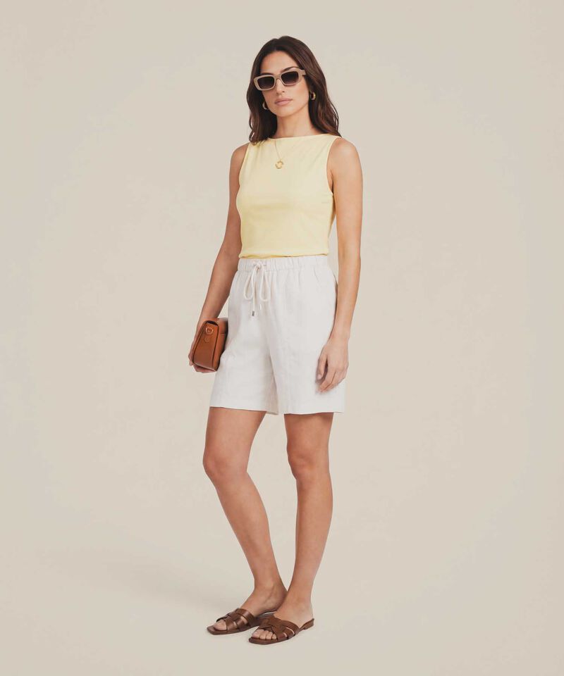 Camiseta Sisa de Cuello Bote para Mujer