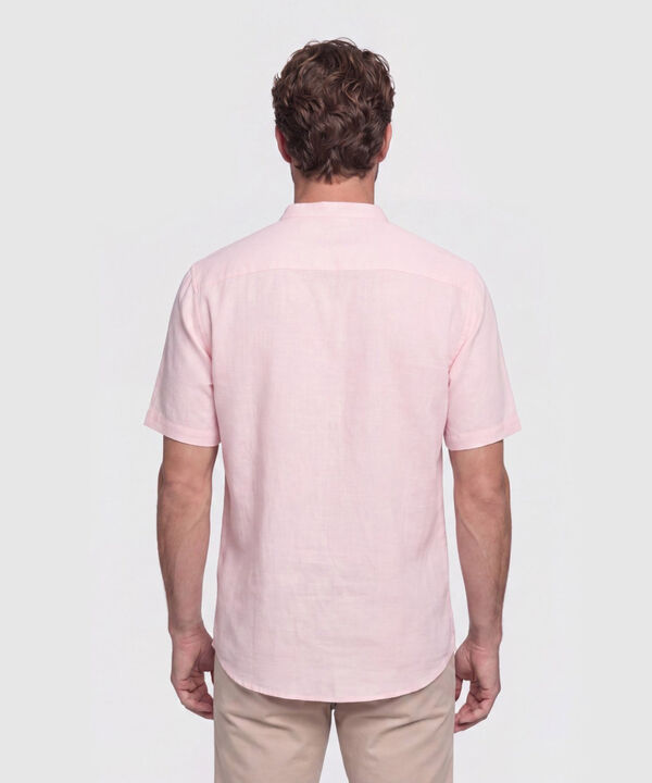 Camisa Cuello Mao Unicolor para Hombre
