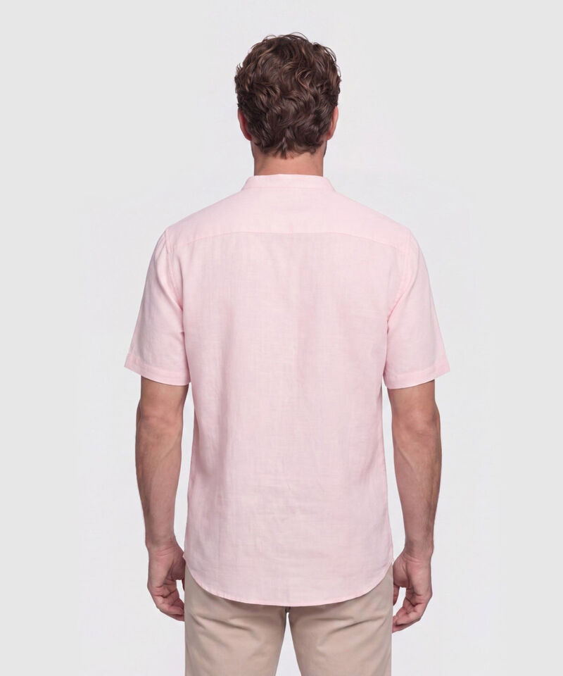 Camisa Cuello Mao Unicolor para Hombre