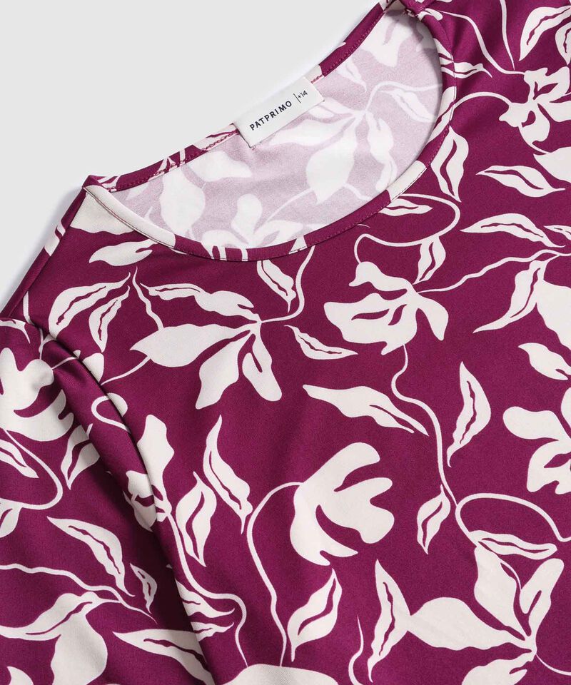 Camiseta Estampada Cuello Redondo Para Mujer Curvy