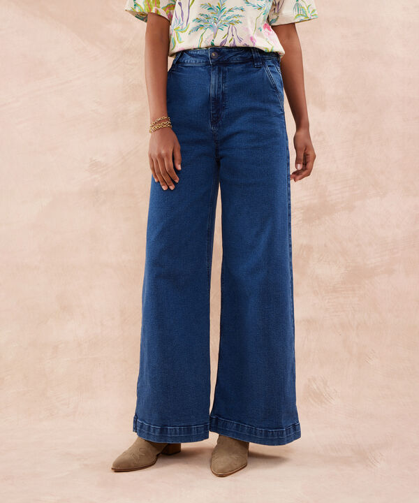 Jean Wide Leg Tono Oscuro. image number null